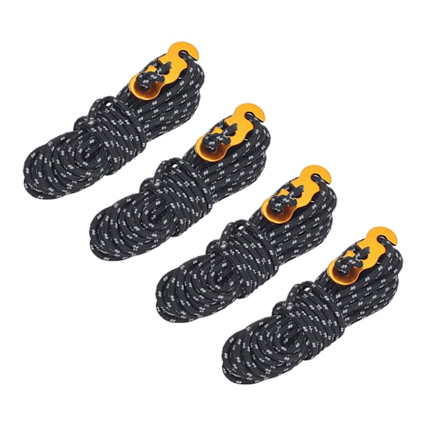 Reflekterende Guy Lines for camping, fotturer og reiser - 4 stk, 13,1 fot, 3 mm, 573 lb bæreevne