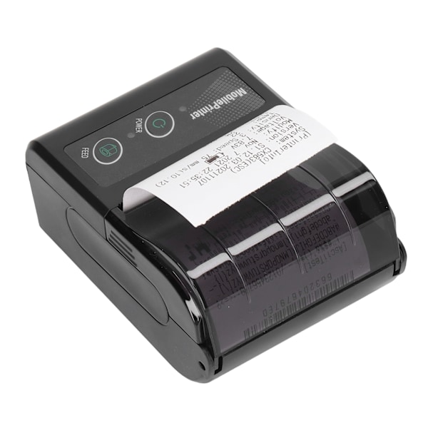 Bluetooth Kvitteringsprinter Smartphone Kontrol 200dpi Termisk Labelprinter Kvitteringsprinter med 1 Rulle Printerpapir