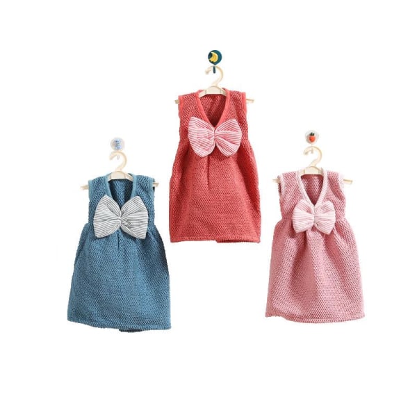3-delad söt prinsessklänning Barnhandduk, handduk, absorberande snabbtorkande mikrofiberhandduk Badhandduk med hängslinga Kök och badrum