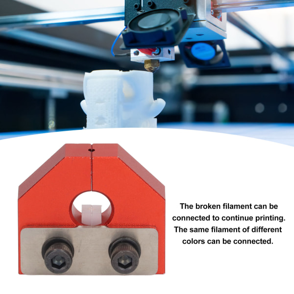 1 kpl Filamenttihitsausliittimen anturi 1,75 mm alumiiniseostarvike 3D-tulostimelle, punainen