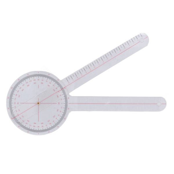 Ortopædisk goniometer i stor størrelse - 360° vinkelmåler til knæ-, albue- og skulderterapi (31,6 cm/12,4 tommer)