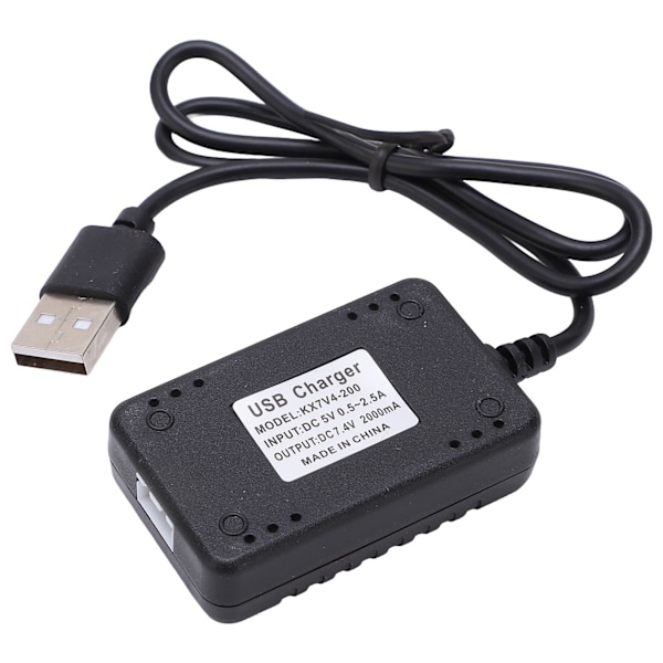 RC USB-opladerkabel DC 7,4V 2000mA-udgang Fuld beskyttelse til WLtoys 144001 104001 Fjernstyret bil