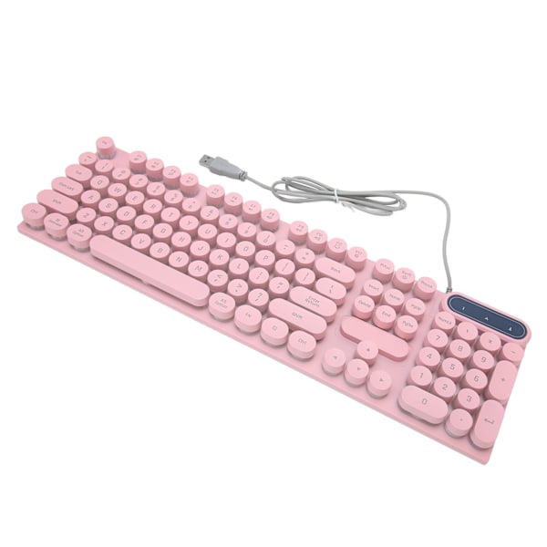 Peli-näppäimistö USB Pyöreät 104 Näppäinhattua Taustavalaistu Ergonominen Taitettavat Jalustat Multimedia-näppäimet Langallinen Näppäimistö Pöytäkoneelle Kannettavalle Tietokoneelle Pinkki