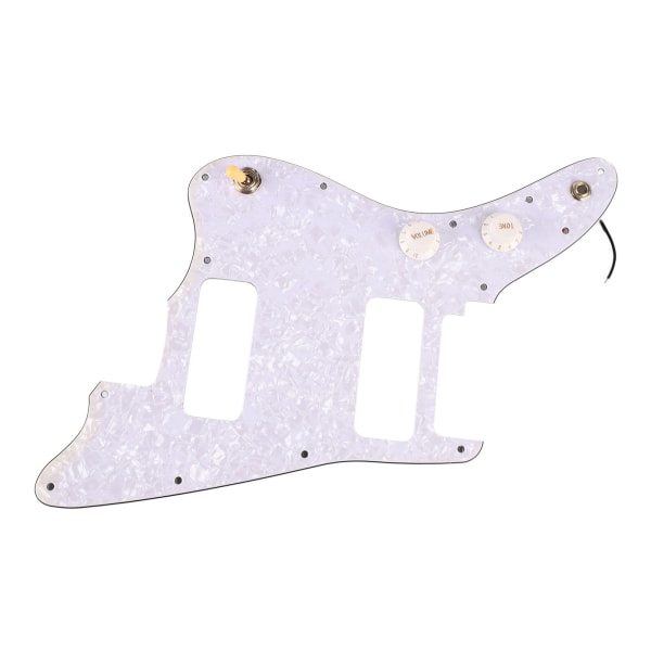 Belastet pickguard Metal Plast Prewired Guitar Pick Guard Scratchplate Backplate Tilbehørssæt White Pearl GP505