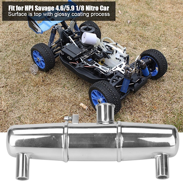 18001P Alumiiniseos Päivitys Kaksoispakoputket HPI Savage 4.6/5.9 1/8 Nitro Autoon