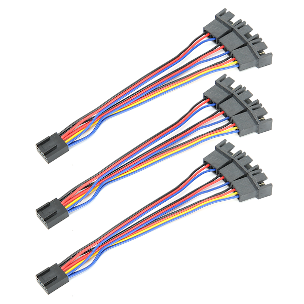 3 kpl Tuuletinsovitinkaapeli Emolevyn Muunninjohto 3in1 4Pin - 4Pin 3Pin