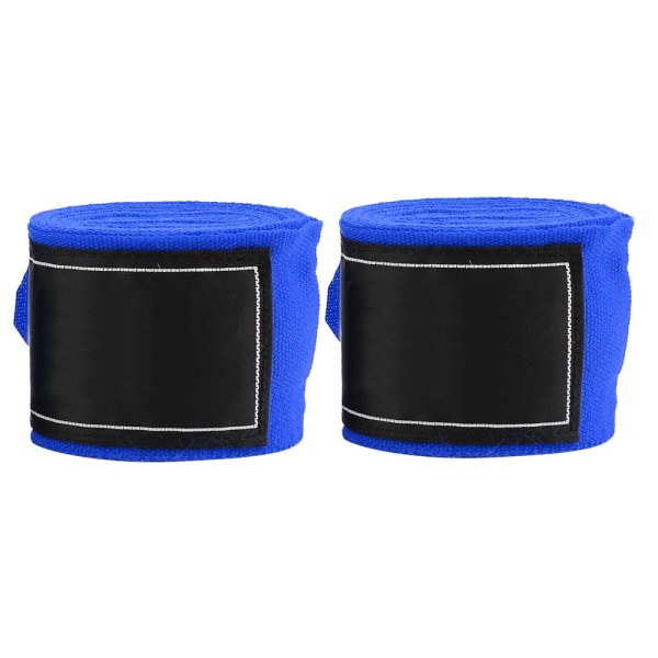 2st 2,5 m Elastisk rem Boxning Sanda Muay Thai MMA Taekwondo Bandage Hand Wraps (blå)