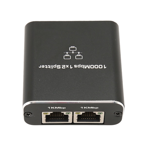 Gigabit-delare 1000 Mbps 1 in 2 ut RJ45-port Nätverksdelare i aluminiumlegering för PC-bärbar dator Router