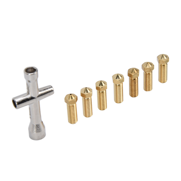 3D-skrivarmunstyckessats Mässing Extrudermunstycken Skrivare Tillbehör 0,2 mm 0,3 mm 0,4 mm 0,6 mm 0,8 mm 1,0 mm 1,2 mm