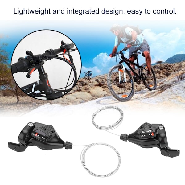 1 par triple speed cykelväxelväxelväxel vänster/högerväxel (3x7hastighet)