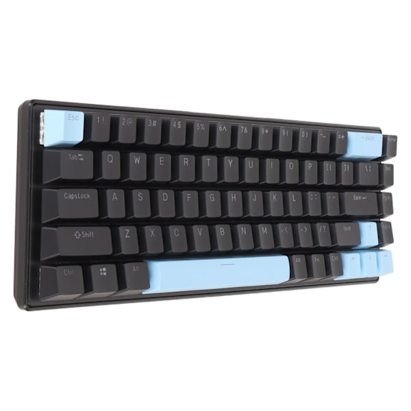 Spilltastatur USB 68 Taster Blå Switch N-Key Rollover 10 RGB Bakgrunnsbelyste Moduser Kabelbundet Tastatur for Skrivebord Bærbar PC Svart Blå