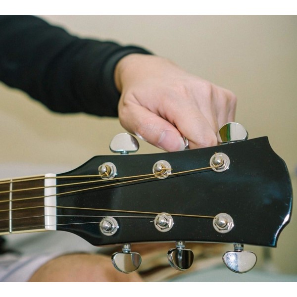 Gitar（6stk) Stemmemaskiner Knotter, 3L3R strengstemmepinner Taster Plugger Lukket hoder Erstatningsdeler for elektrisk eller akustisk gitar