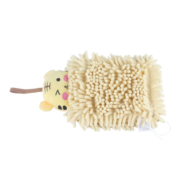 Børnehåndklæde, vandabsorberende, blødt mikrofiber, hængende løkke, tegneseriehåndklæde til badeværelse, køkken, toilet, tiger