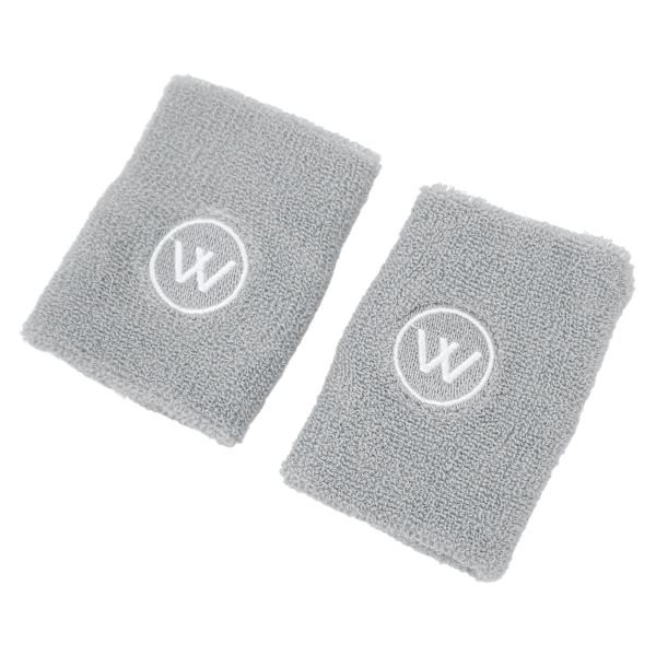 2 Sæt Svedbånd Håndledsband til Mænd Kvinder Fitness Løb Basketball Sport Håndledsstøtte Beskyttelse Wrap Ærme Grå