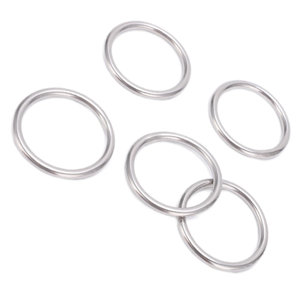 5 stk 304 rustfrit stål runde O-ringe sømløs multifunktionssvejsning af metal O-ringe til marine bådudstyr Yogaringer 4x35 mm