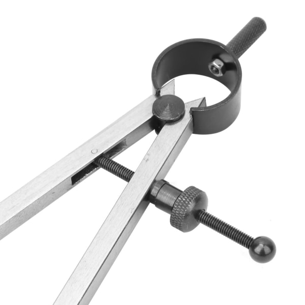 Dubbla nålavstånd Kompass Kolstål Läder Hantverksverktyg Scriber Wing Divider Line Compass (100 mm)