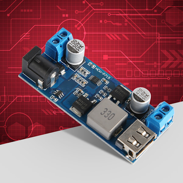 XH M249 Jännitteen Alennus Virtalähdemoduuli 9~36VDC - 5VDC 6A Tehomuunninmoduuli