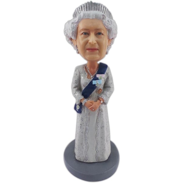 Queen Elizabeth Statue, Queen Elizabeth Platinum Jubilee Suvenir, Hennes Majestet Dronningens 70-årsdag Borddekorasjon, harpiksfigur