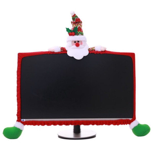 Julemand computerstøvdæksel 19-27" juledekoration tredimensionelt tegnefilm computercover non-woven computerkjole