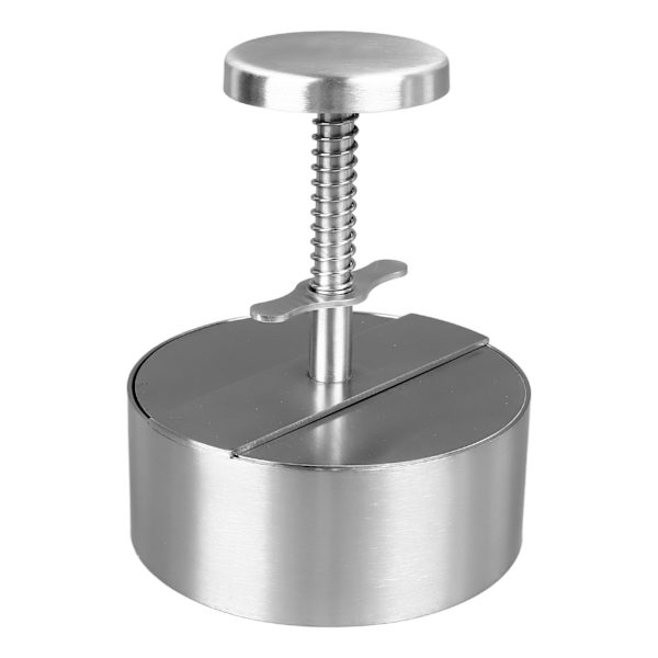 Hamburger-pihvipuristimen muotti 304 ruostumattomasta teräksestä valmistettu hampurilaispuristimen keittiövälineet 11,4 cm
