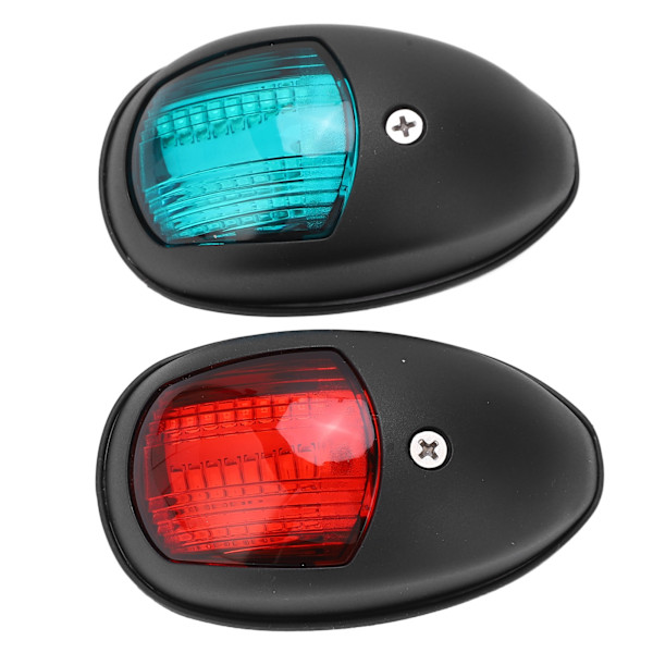 2 stk IP66 marine sejlads signallys DC 12V 3W LED navigationslys rød grønt lys til yacht båd sort