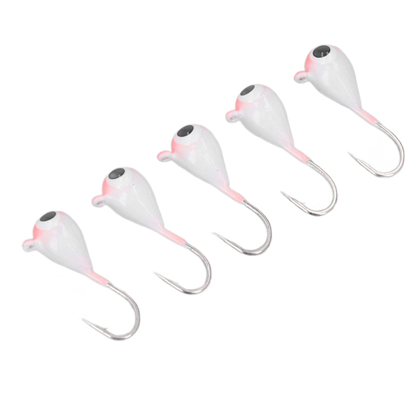 5 st Isfiskejiggar Set Utomhus Isfiske Abborre Krokar Vinterfiskebeten Rosa 5MM