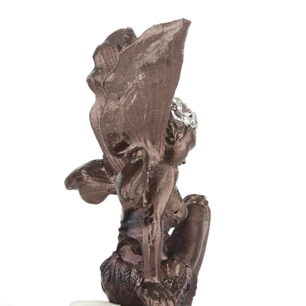 Unik form sød harpiksstatue miniature figur skulptur til havehjem dekoration brun