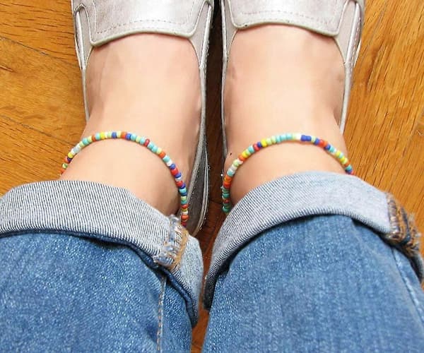 Small Bead Anklets for Women Beach Ankle Bracelet