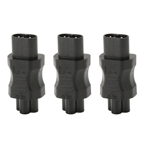 3 kpl IEC320 C8 - IEC320 C5 virtapäätä, IEC320 uros C8 - naaras C5 virtapistokkeen sovitin PDU-kotelon UPS-pistorasialle