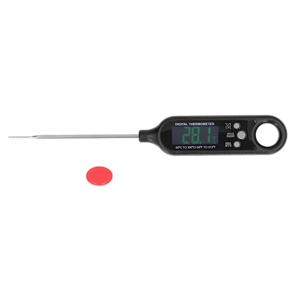 Penntyp mattermometer elektronisk rostfritt stål sond grill kökstermometer för matlagning grill svart