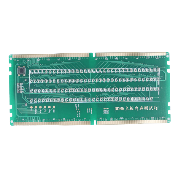 DDR5 Desktop Mainboard Test Card Memory Slot Tester Board med LED-lys til vedligeholdelse
