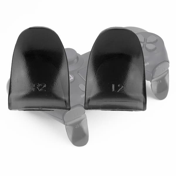 2 STK/sett Slitesterke R2 L2-knapper Triggerforlenger for PS4-kontroller (svart)