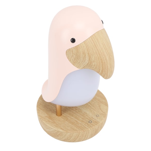 Toucan Fugl Natlampe USB Bluetooth-højttaler til Børn Soveværelse Stue Udendørs Camping RV Rosa