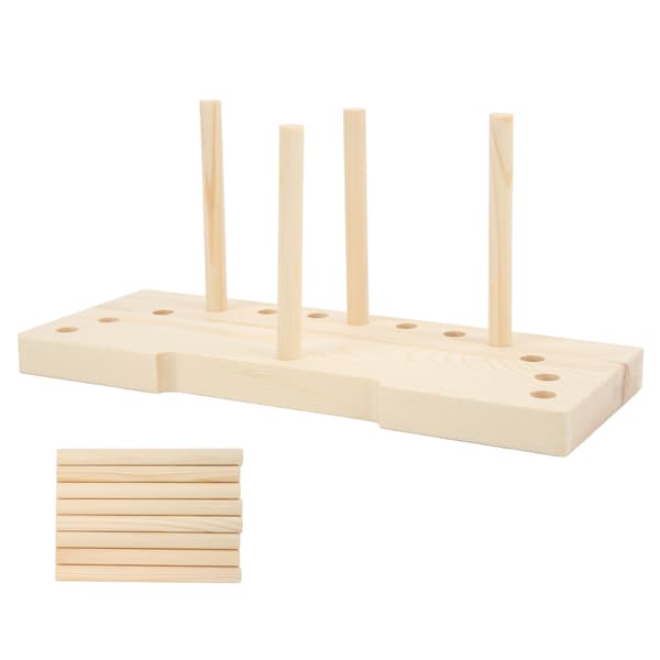 Sløjfe Maker Multi Størrelse Justerbart Design Træ Sløjfe Fremstillingssæt med Træplade Pinde til DIY Håndværk
