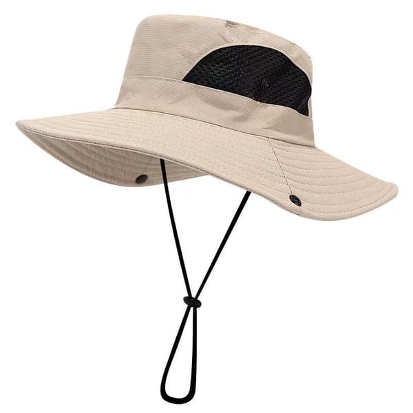 Unisex Sun Hat, Waterproof Foldable Hat, Beige