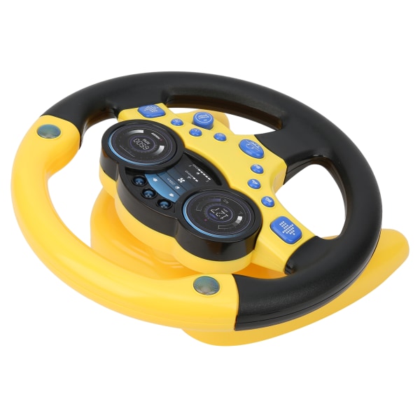 Børnsimuleret kørerat legetøj Pædagogisk lydende legetøj med musik engelsk gul