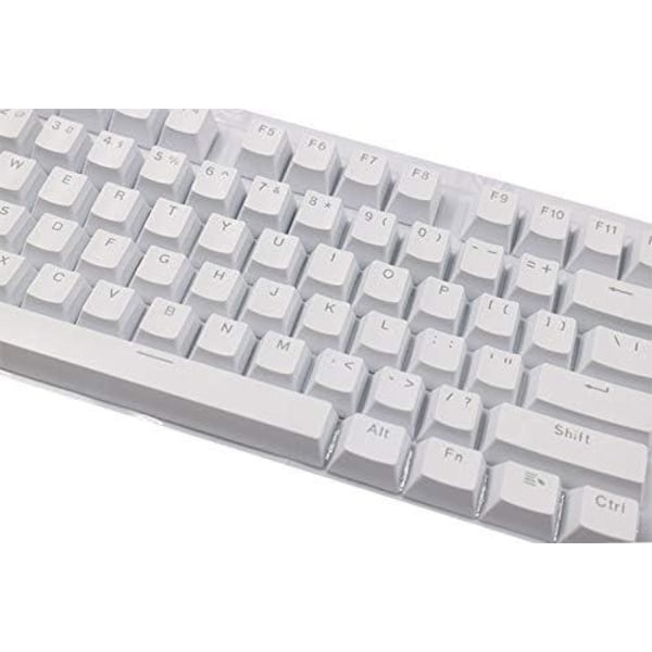 White-Universal 104 Keyset Keycap ABS Fargerikt bakgrunnsbelyst erstatningsnøkkeldeksel for mekanisk tastatur