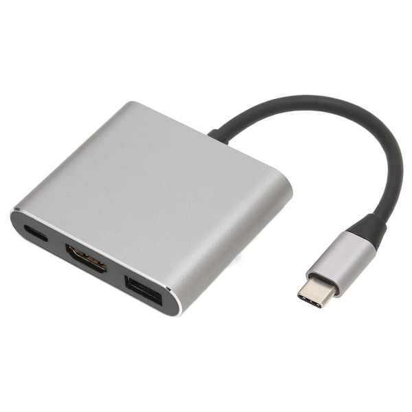 3-i-1 USB C Hub: Type C til HDMI 4K, USB 3.0 og USB C
