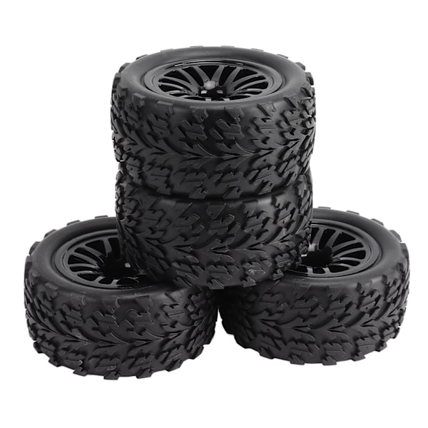 4 st RC-däck 12mm Hex Off Road Short Course Truck Däck 1/10 för TRAXXAS SLASH Svart