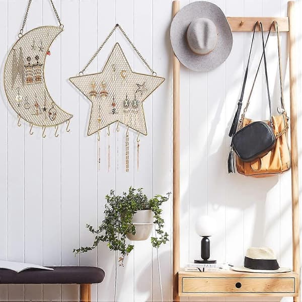 Hanging Jewelry Organizer Star Wall Mounted