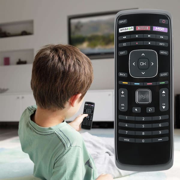 Sort erstatningsfjernbetjening til VIZIO XRT-112 TV E320iA0 E420DA0 E420IA0 E500IA0