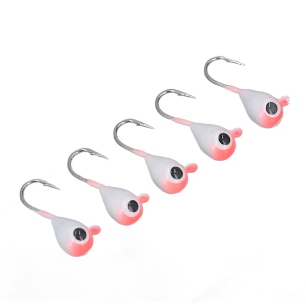 5 st Isfiskejiggar Set Utomhus Isfiske Abborre Krokar Vinterfiskebeten Rosa 5MM