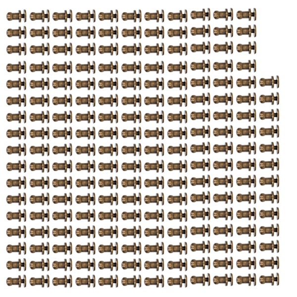 200 Set Chicago Skruvar Rundhuvud Nitar 8x6mm DIY Rundhuvud Nitar Hög Hållbarhet Lädernitar för Handväska Kläder Brons