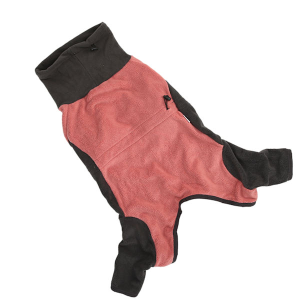 Hundkappa Hundjacka Elastisk Polyester Hög Hals 4-bent Hund Vinterkläder med Justerbart Spänne M