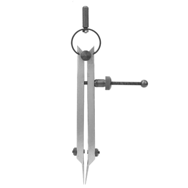 Dubbla nålavstånd Kompass Kolstål Läder Hantverksverktyg Scriber Wing Divider Line Compass (100 mm)