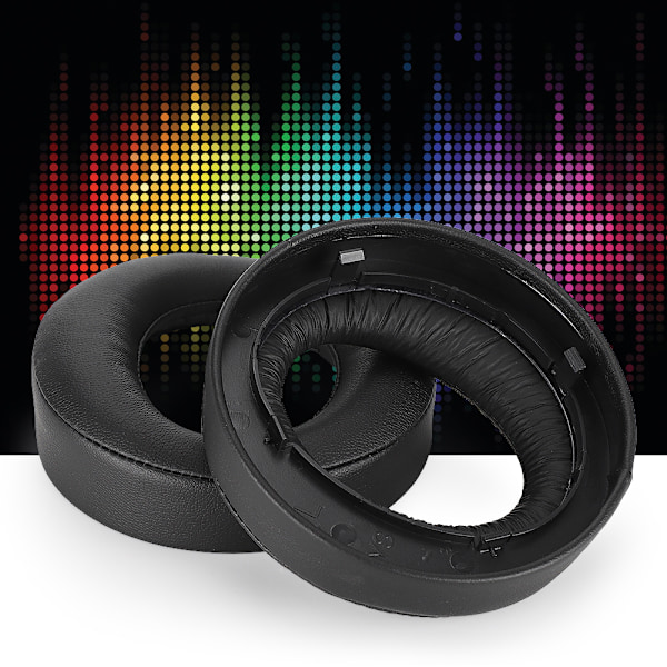 Blød og komfortabel Memory Sponge Ørepudebetræk til Sony PS3 PS4 7.1 Gold Headphones Sort