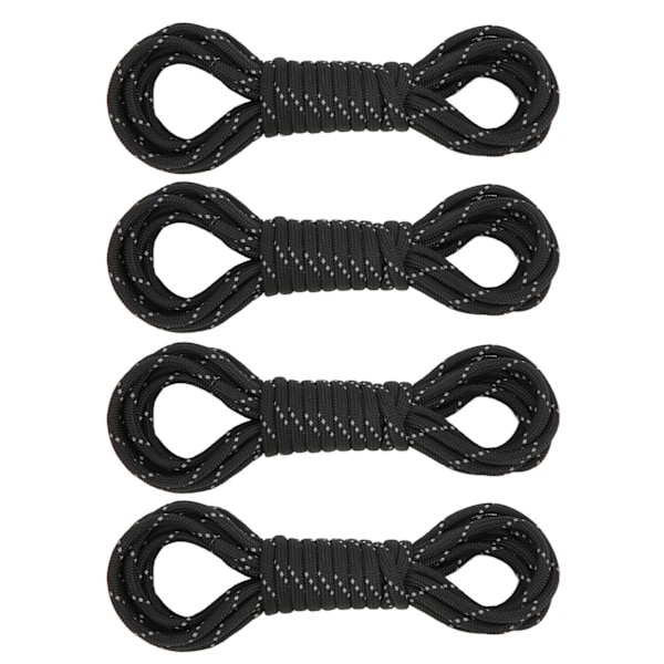4 stk Paracord-reb reflekterende multifunktionelt fugtsikker korrosionsbeskyttende slidstærkt Guyline-telttov til camping