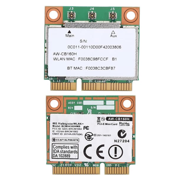 Netværkskort Gigabit AC1300M MINI PCI E Interface Support til Bluetooth 4.0 BCM94360HMB