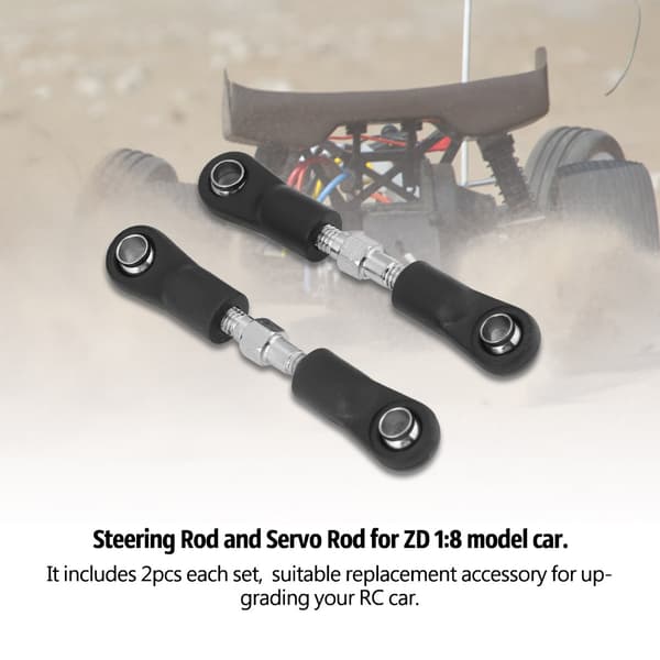 2 stk./sæt RC Bil Styrestang Servo Link Spændeled til ZD 1:16 Modelbil (Servo Stang)