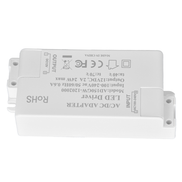 DC12V 24W 2A LED-driver Konstant Spenning Multifunksjonell DIY LED-lys Transformator AC 100‑240V